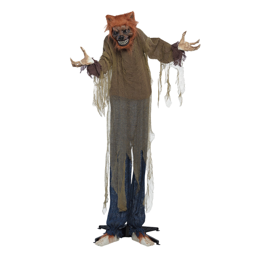 Loup-Garou Animé 160 cm – Décoration Halloween Lumineuse et Sonore