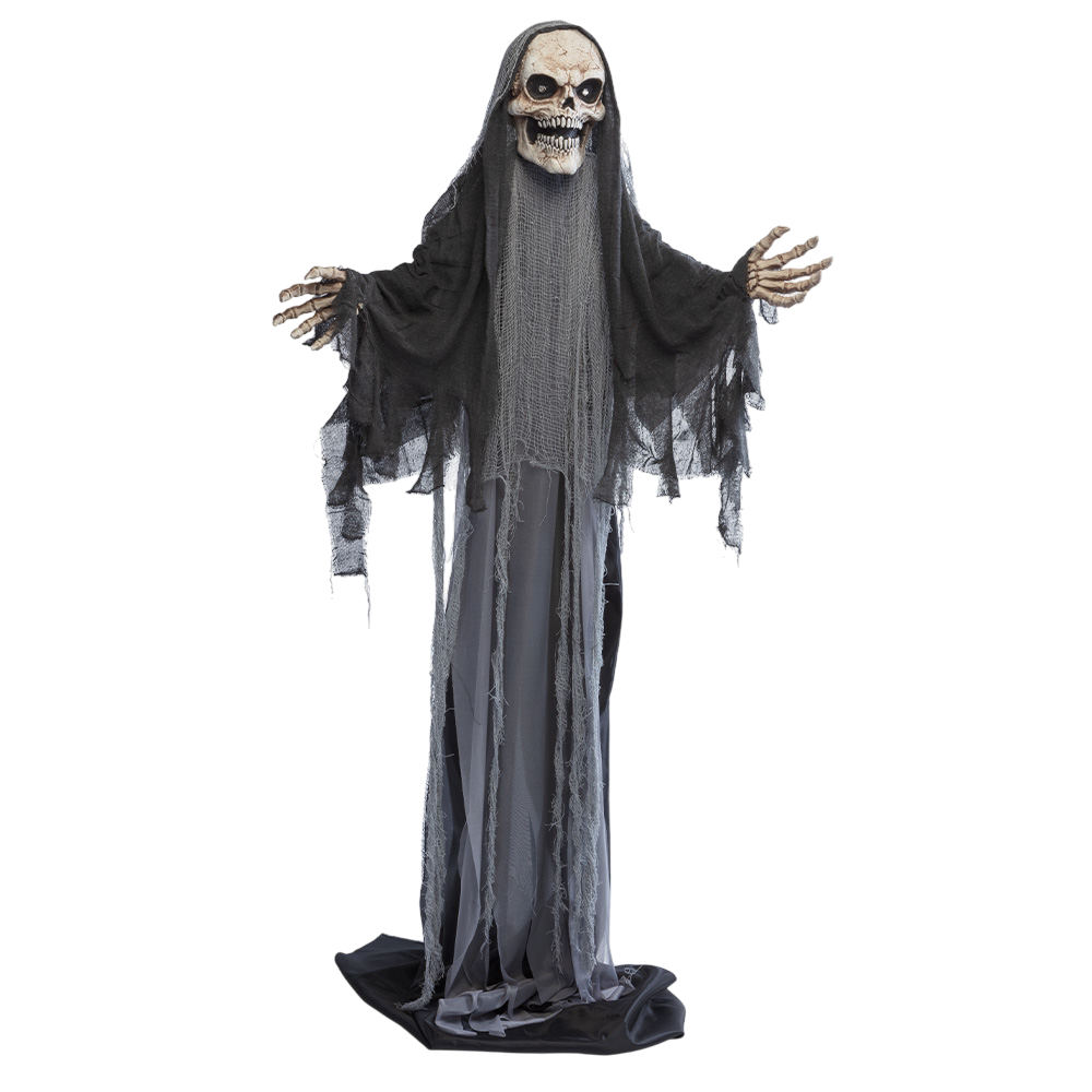 Poupée Squelette Faucheuse Animée Grandissante 180 à 215 cm – Halloween