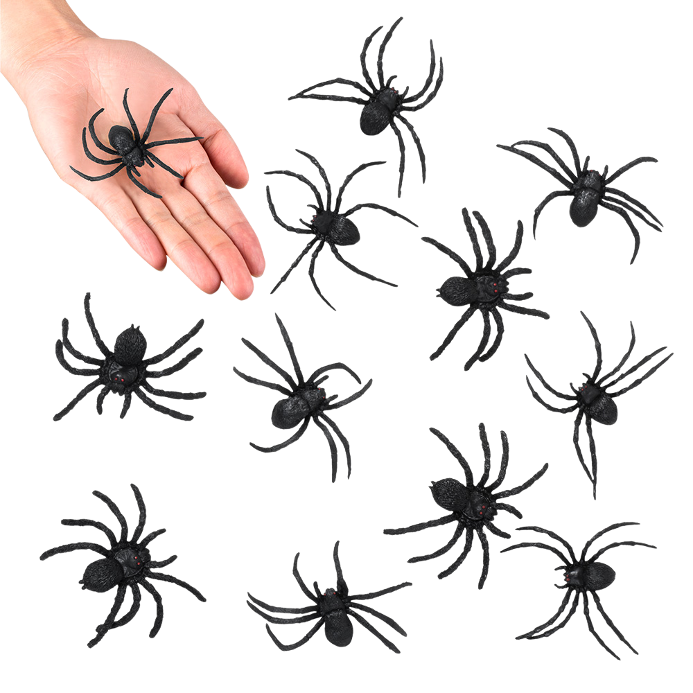 Lot de 12 Araignées 5 x 6 cm – Décoration Halloween