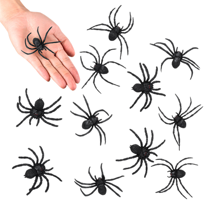 Lot de 12 Araignées 5 x 6 cm – Décoration Halloween