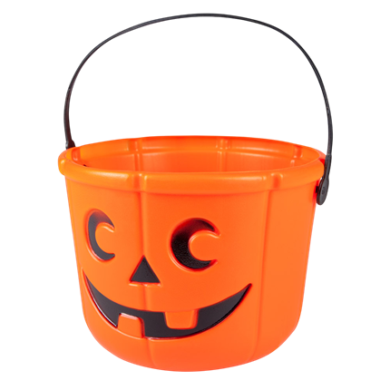Seau Citrouille Orange 14 x 18 cm – Panier à Bonbons Halloween