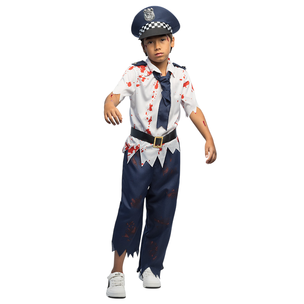 Déguisement Policier Zombie Enfant 7-9 Ans – Halloween