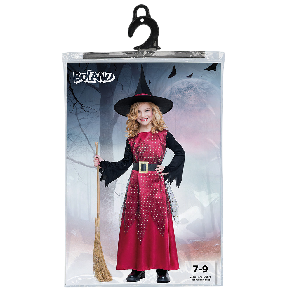 Déguisement Sorcière Rouge Fille 7-9 Ans – Halloween