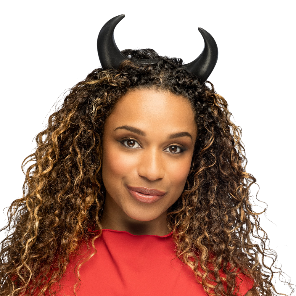 Serre-Tête Cornes de Diable Noires – Accessoire Halloween