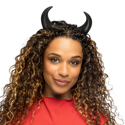 Serre-Tête Cornes de Diable Noires – Accessoire Halloween