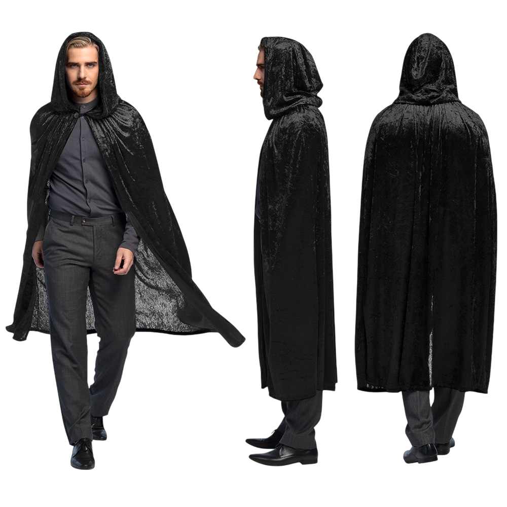 Cape Noire 170 cm – Déguisement Halloween