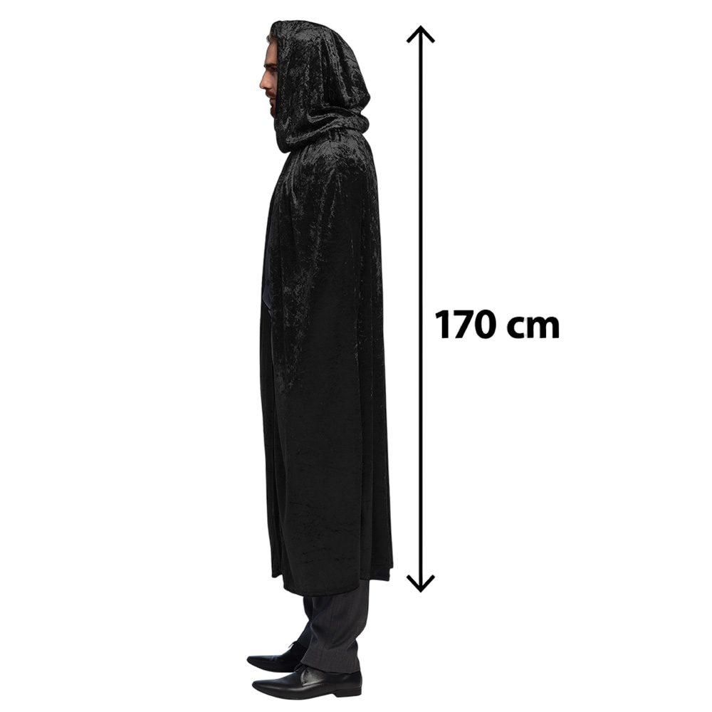 Cape Noire 170 cm – Déguisement Halloween