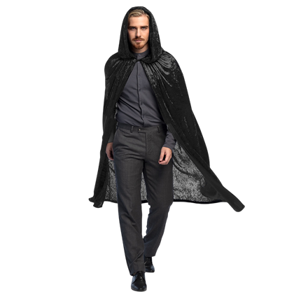 Cape Noire 170 cm – Déguisement Halloween