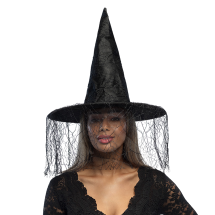 Chapeau de Sorcière Noir – Déguisement Halloween