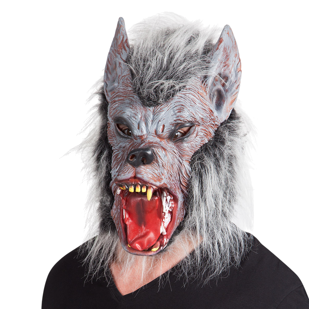 Masque Latex Loup-Garou avec Cheveux – Halloween