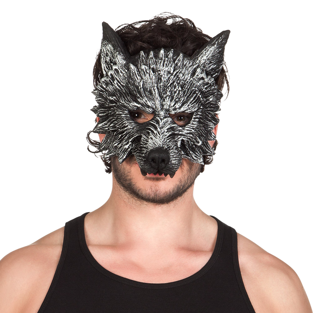 Demi-Masque Loup-Garou en Mousse – Halloween