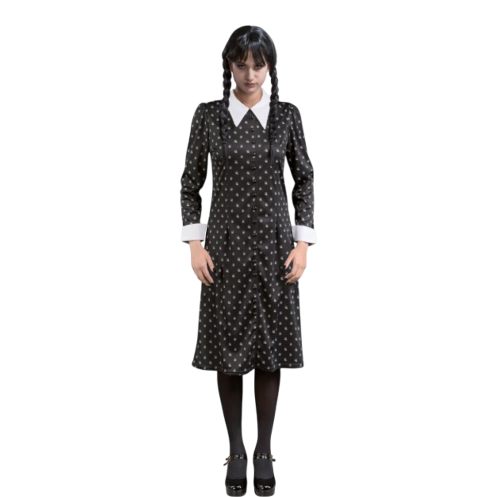 Robe Noire Mercredi Addams XS – Déguisement Femme