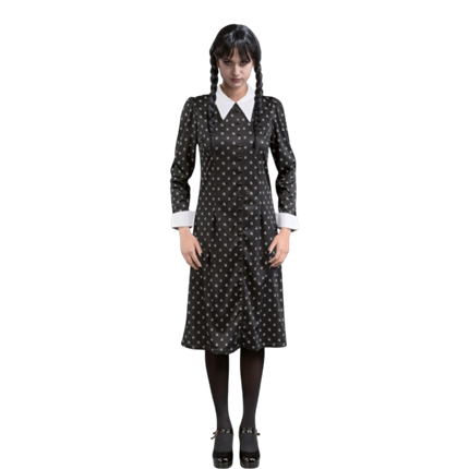 Robe Noire Mercredi Addams XS – Déguisement Femme