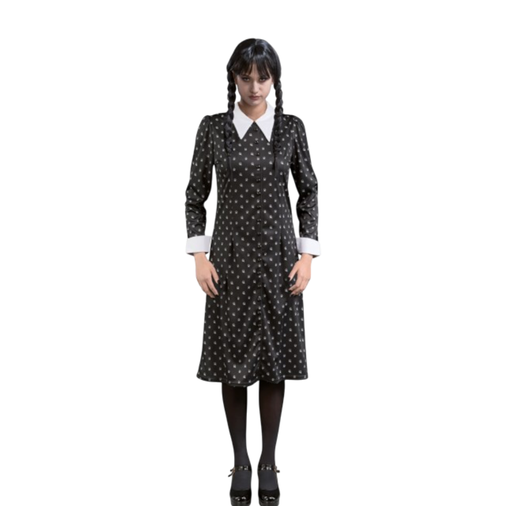 Robe Noire Mercredi Addams M – Déguisement Femme