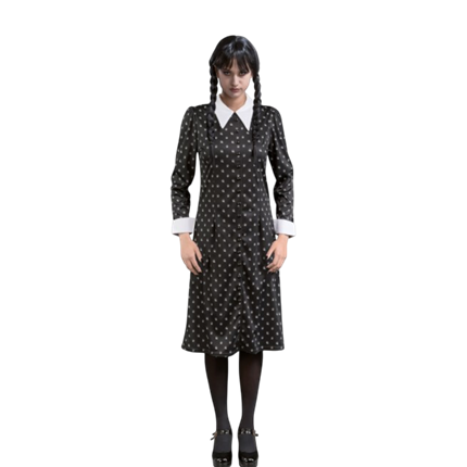 Robe Noire Mercredi Addams M – Déguisement Femme