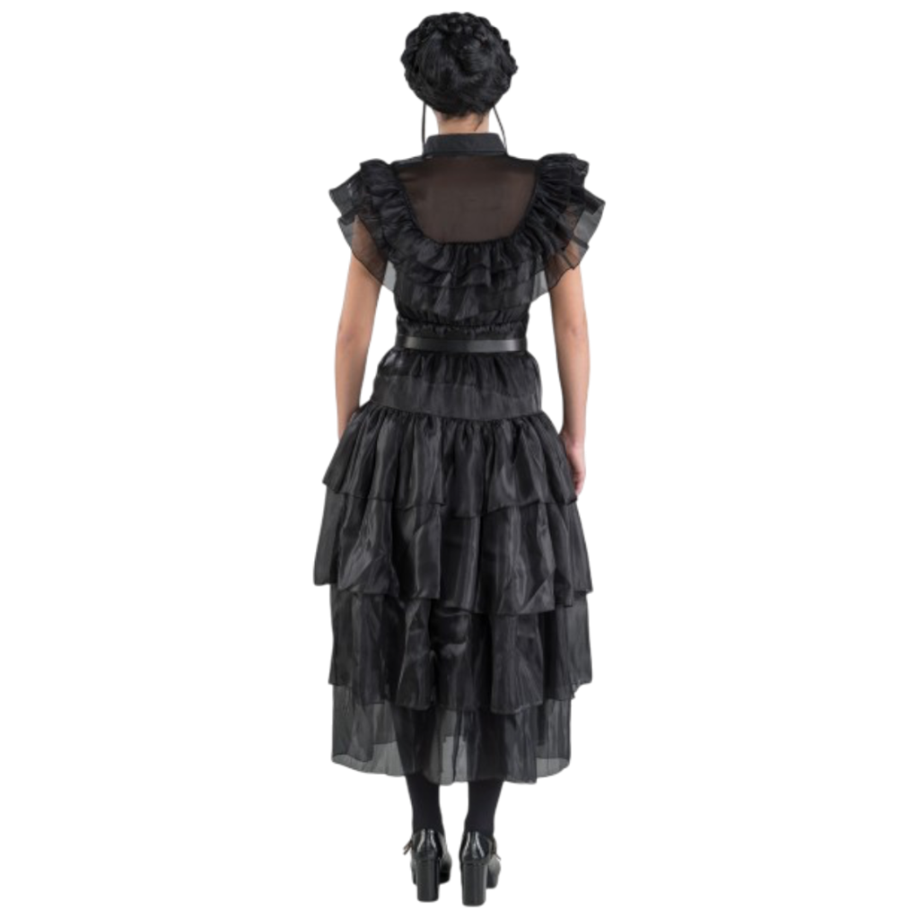 Robe de Bal Noire Mercredi Addams 2 Pièces S – Déguisement Femme