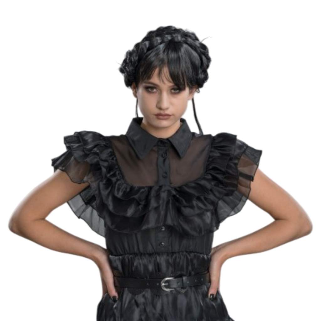 Robe de Bal Noire Mercredi Addams 2 Pièces S – Déguisement Femme