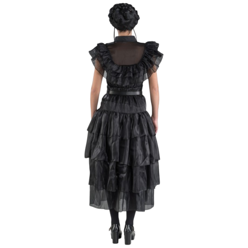 Robe de Bal Noire Mercredi Addams 2 Pièces M – Déguisement Femme