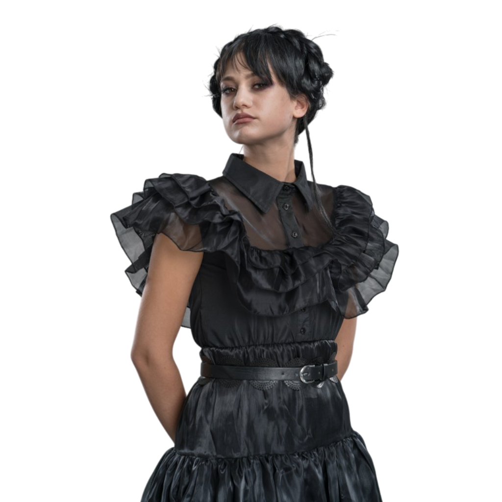 Robe de Bal Noire Mercredi Addams 2 Pièces M – Déguisement Femme