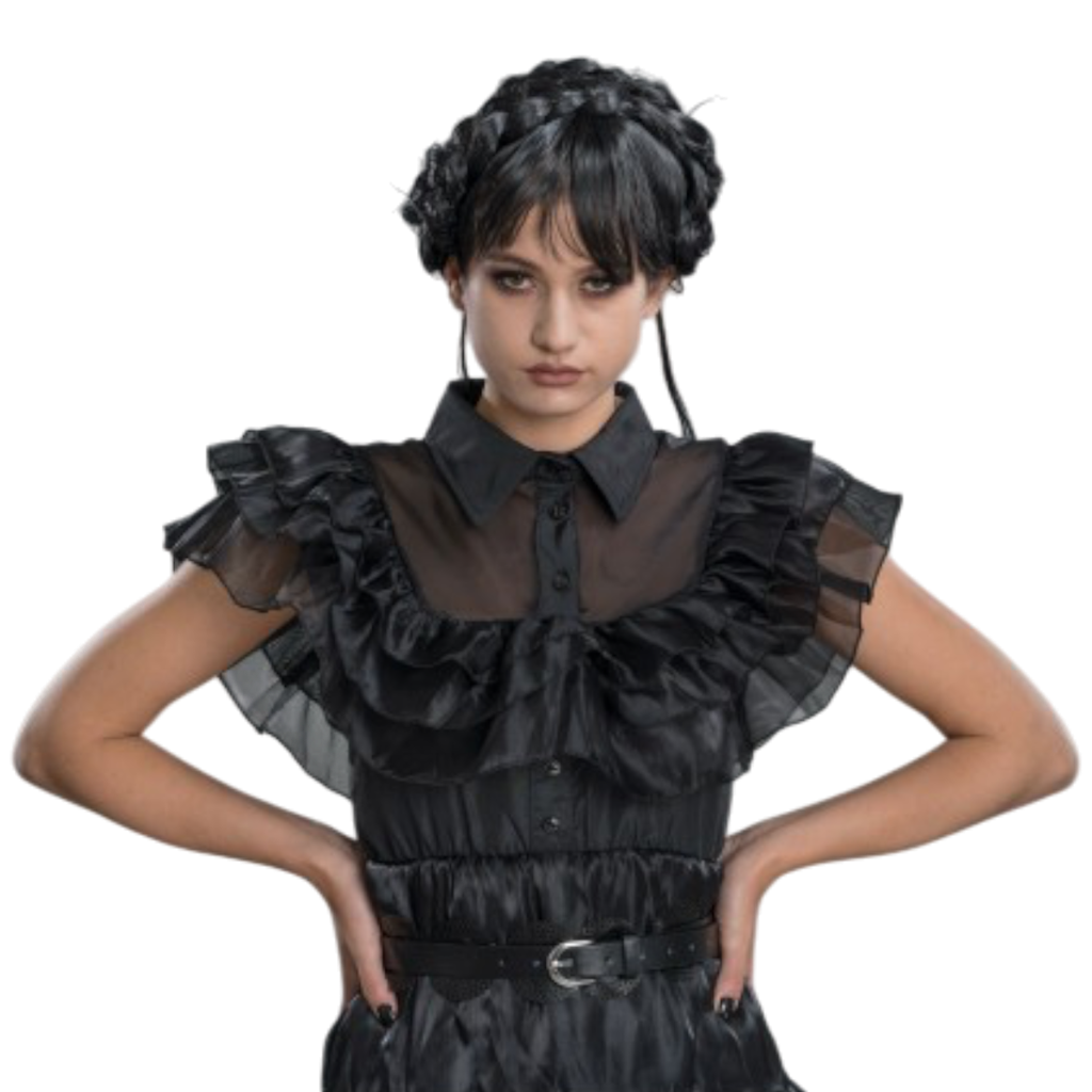 Robe de Bal Noire Mercredi Addams 2 Pièces M – Déguisement Femme