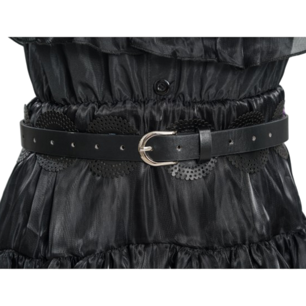 Robe de Bal Noire Mercredi Addams 140 cm – Déguisement Enfant