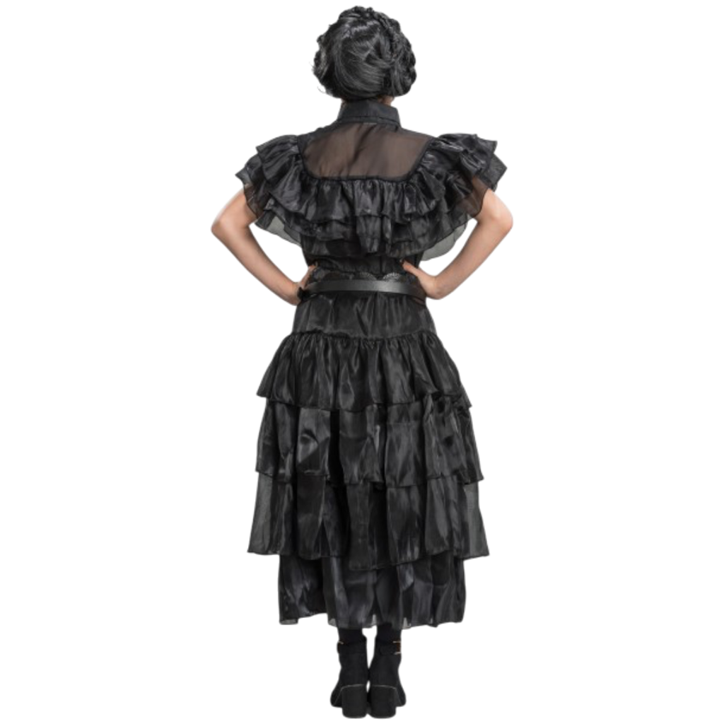 Robe de Bal Noire Mercredi Addams 152 cm – Déguisement Enfant