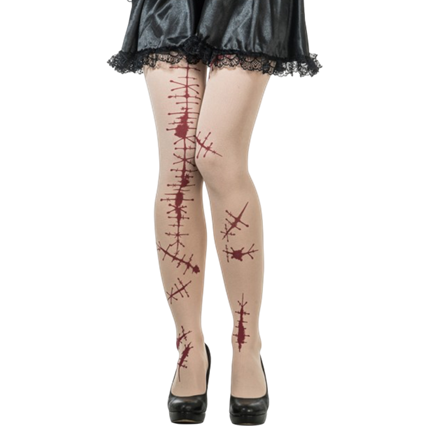Collant Halloween Effet Cicatrices Sanglantes – Taille Unique