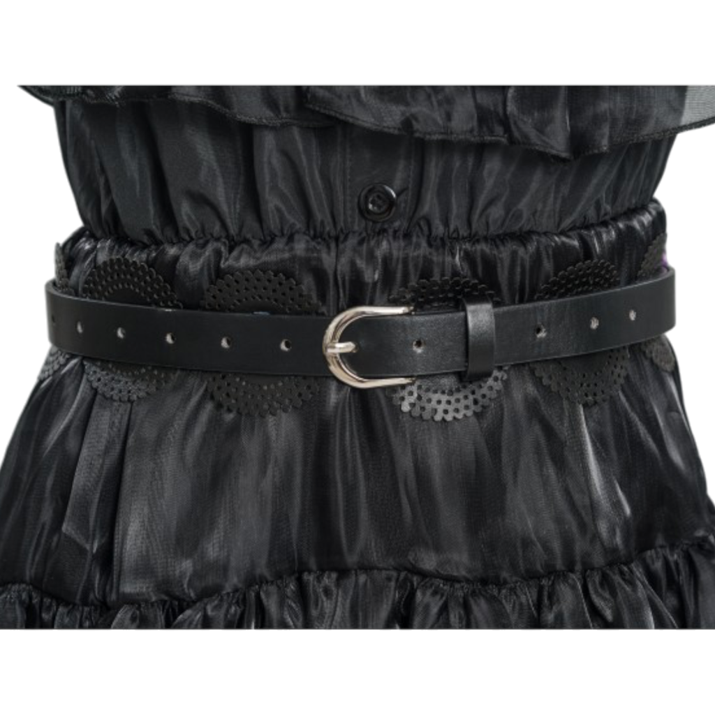 Robe de Bal Noire Mercredi Addams 128 cm – Déguisement Enfant