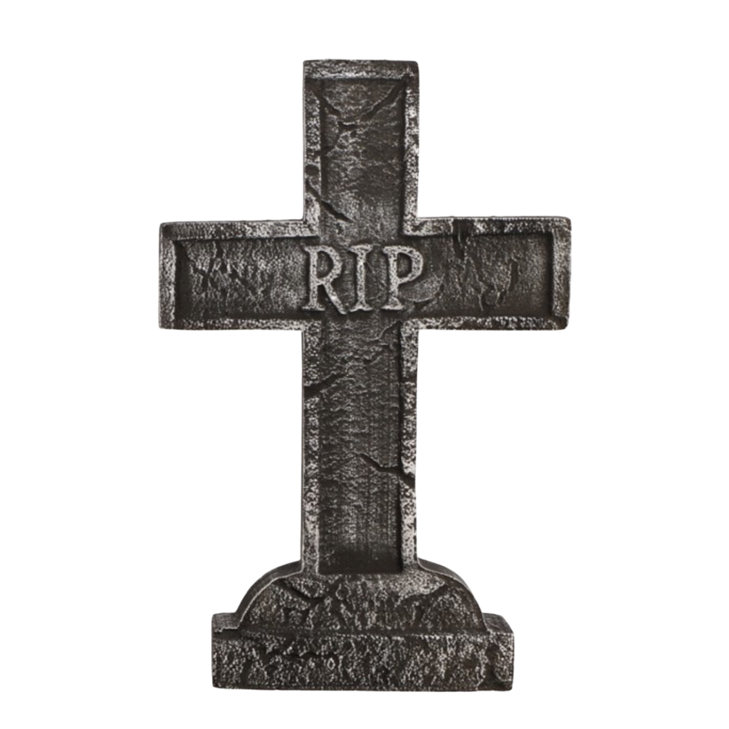 Pierre Tombale Croix RIP 58 cm – Décoration Halloween