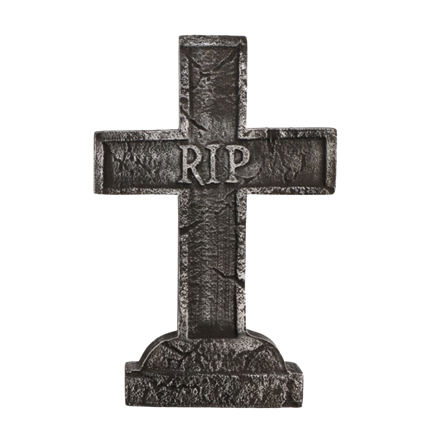 Pierre Tombale Croix RIP 58 cm – Décoration Halloween