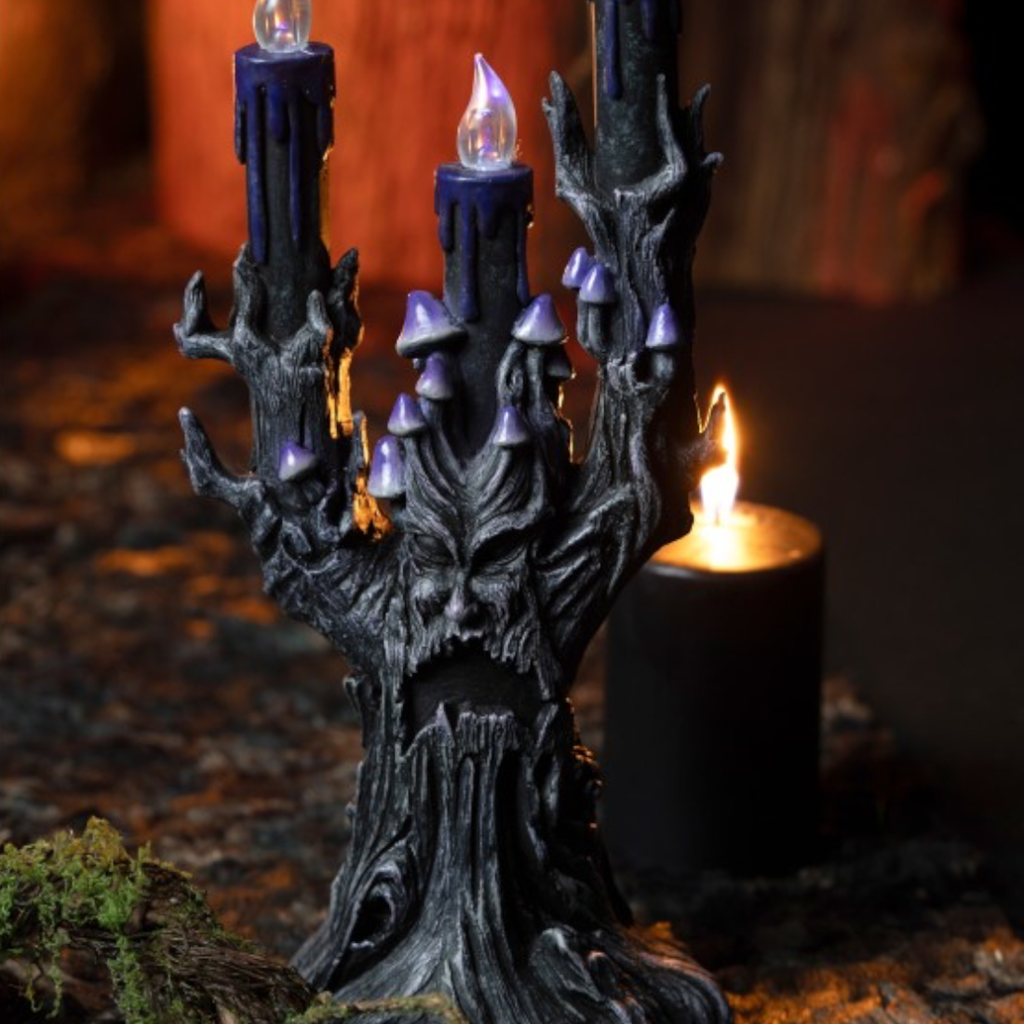 Chandelier Arbre Maléfique LED Violet 30,5 cm – Décoration Halloween
