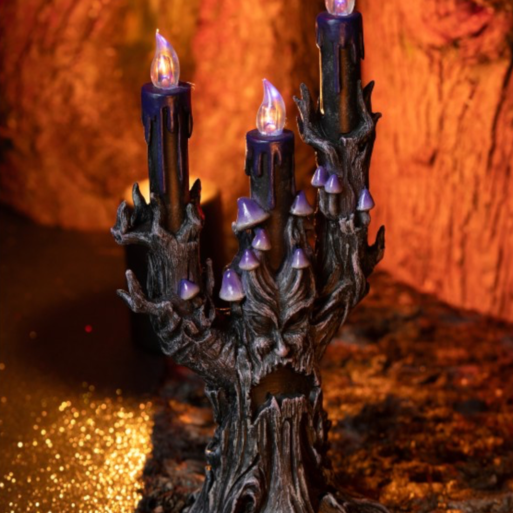 Chandelier Arbre Maléfique LED Violet 30,5 cm – Décoration Halloween