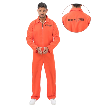 Déguisement Prisonnier Orange 180 cm – Combinaison Halloween