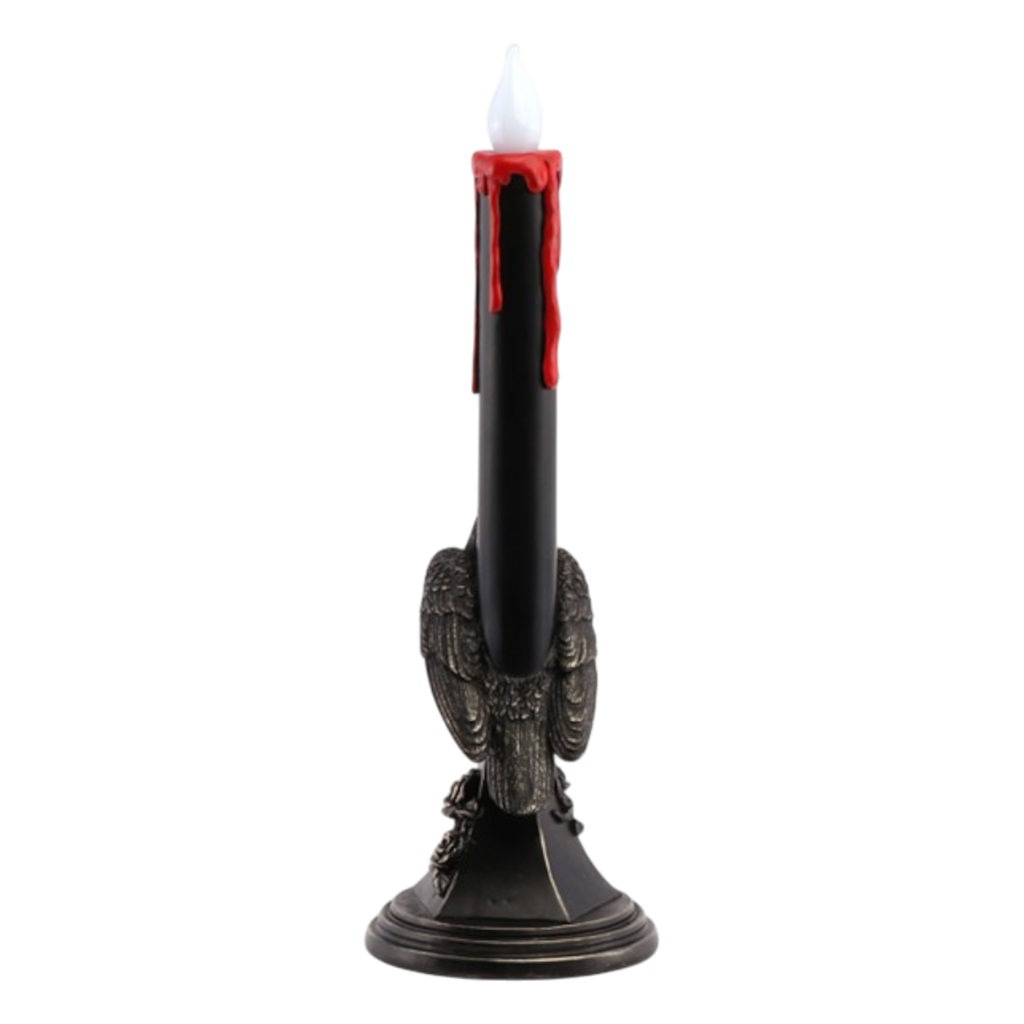 Chandelier Corbeau Noir LED 45,5 cm – Décoration Halloween