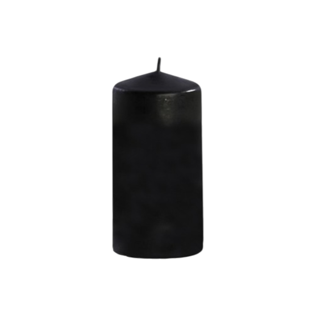 Bougie Cylindrique Noire 4 x 6 cm – Décoration Halloween