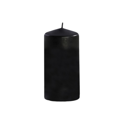 Bougie Cylindrique Noire 4 x 6 cm – Décoration Halloween