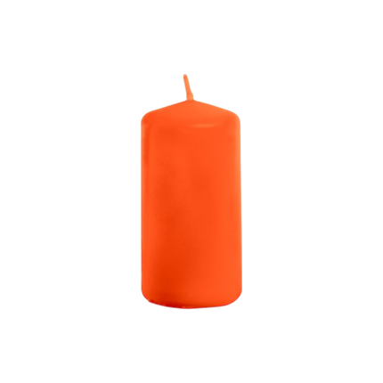 Bougie Cylindrique Orange 4 x 6 cm – Décoration Halloween