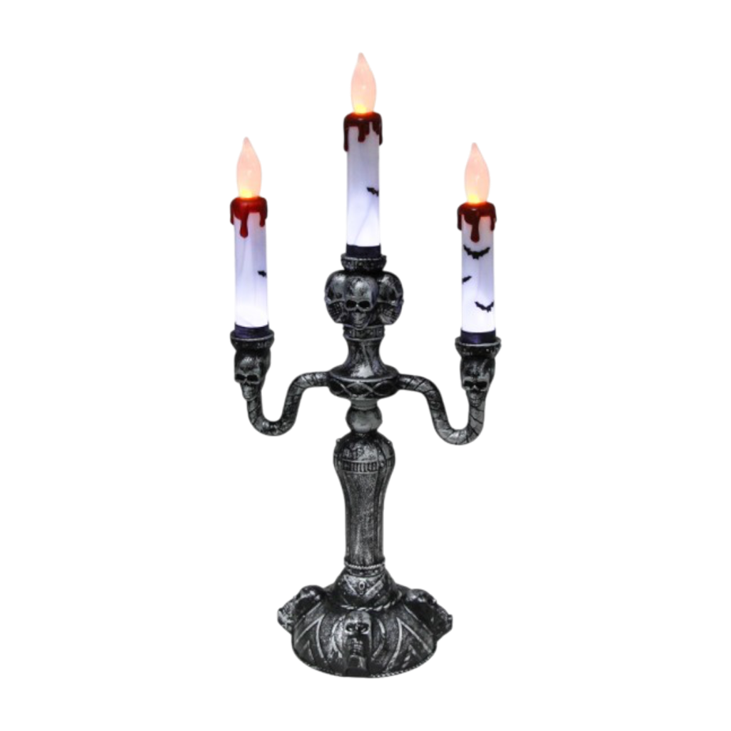 Candélabre Lumineux 3 Branches 40 cm – Décoration Halloween