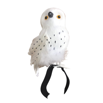 Chouette Blanche 22 cm – Décoration Halloween