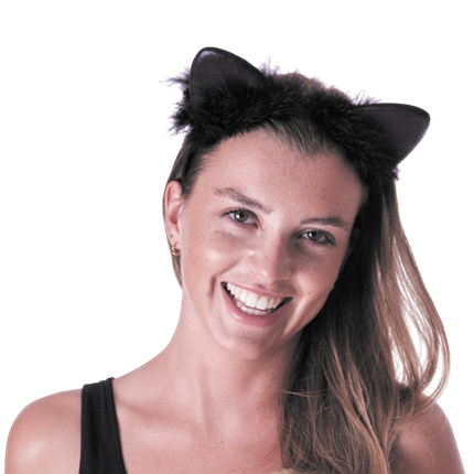 Serre-Tête Oreilles de Chat Noir – Accessoire Halloween