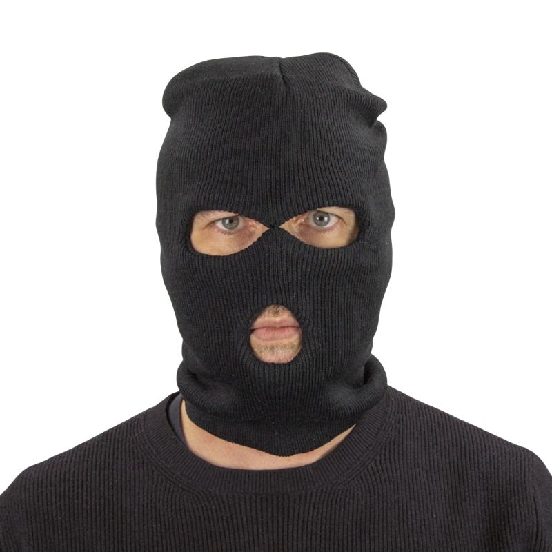 Cagoule Noire – Accessoire Déguisement Halloween