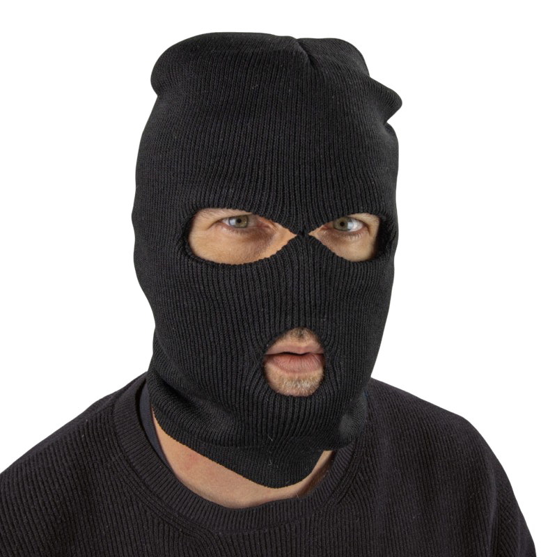 Cagoule Noire – Accessoire Déguisement Halloween