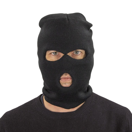 Cagoule Noire – Accessoire Déguisement Halloween