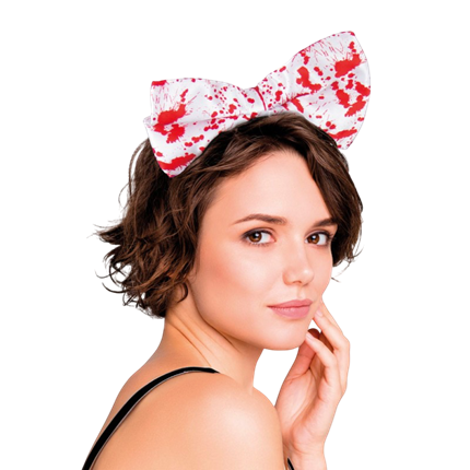 Serre-Tête Nœud Ensanglanté – Accessoire Halloween