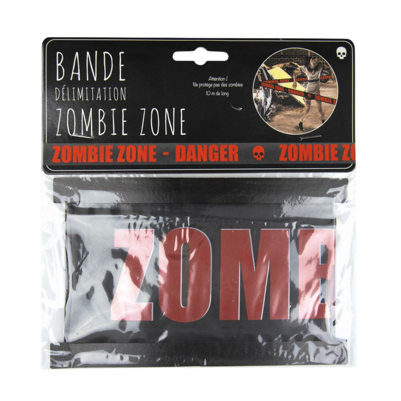 Bande de Délimitation Zombie Zone – Décoration Halloween