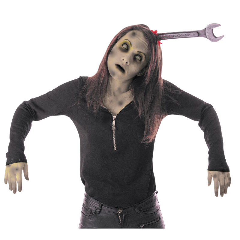 Serre-Tête Clé Plate Ensanglantée – Accessoire Halloween