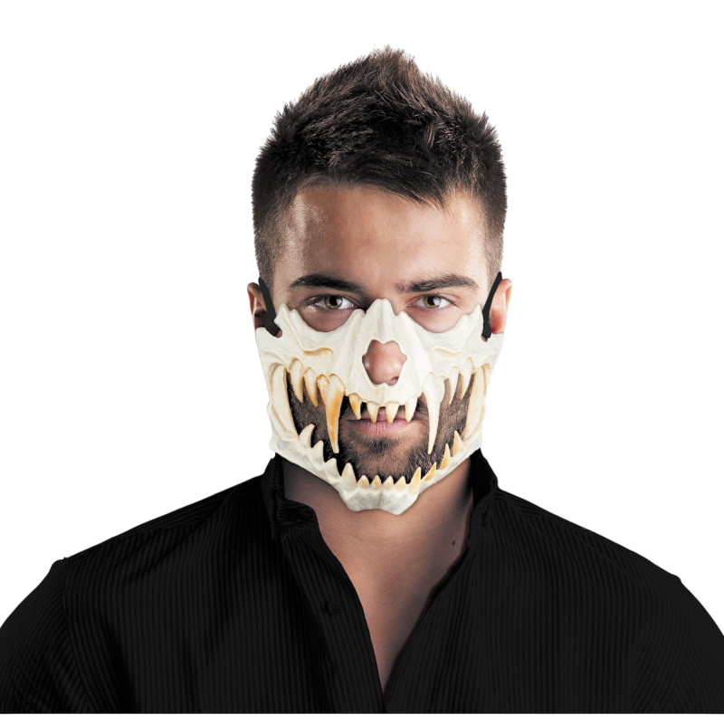 Masque Mâchoire Squelette à Dents – Accessoire Halloween