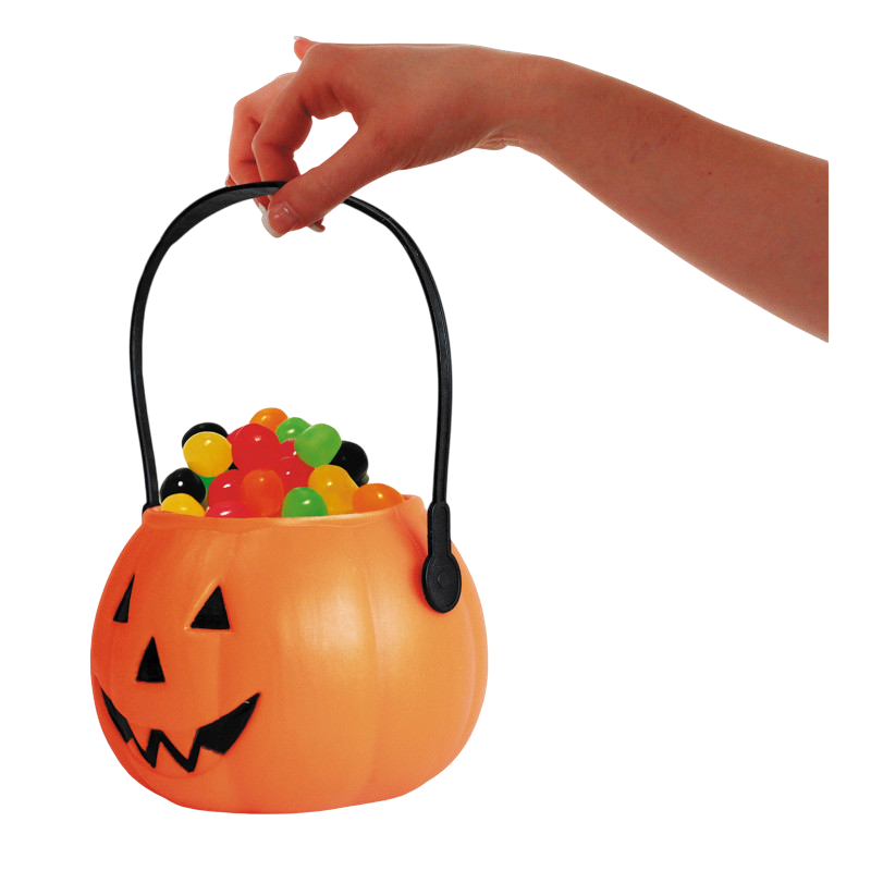 Seau Citrouille Rond – Panier à Bonbons Halloween
