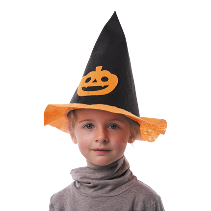 Chapeau Citrouille Enfant en Feutrine – Halloween