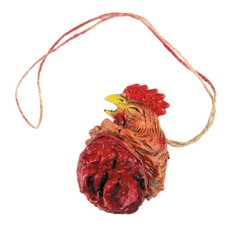 Collier Coq Décapité – Accessoire Halloween